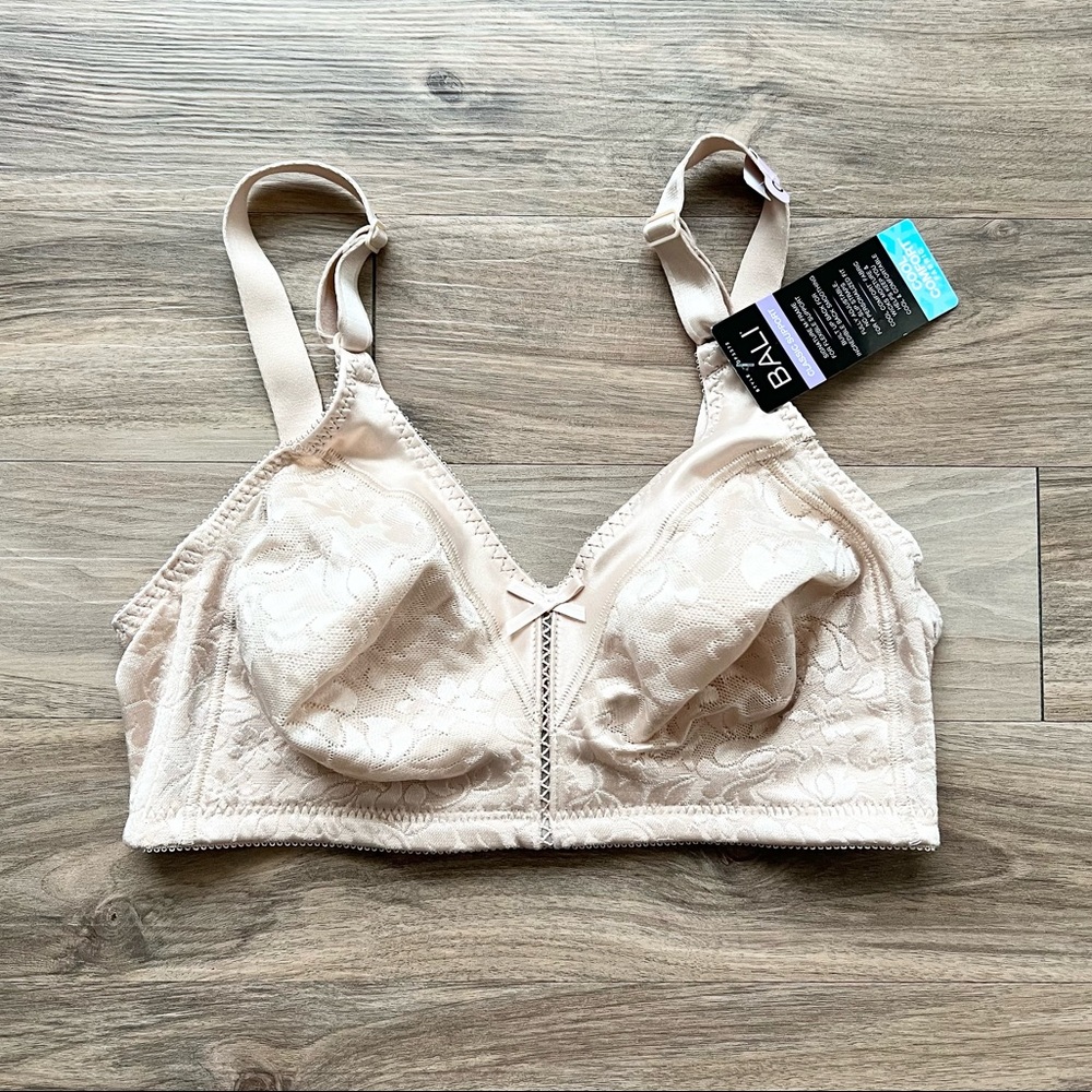 NWT Bali Wire Free Classic Comfort Nude Beige Bra 34D